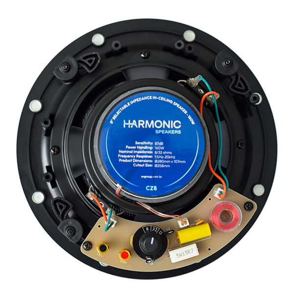 Kit Alto-falante de Embutir no teto de 8” Harmonic