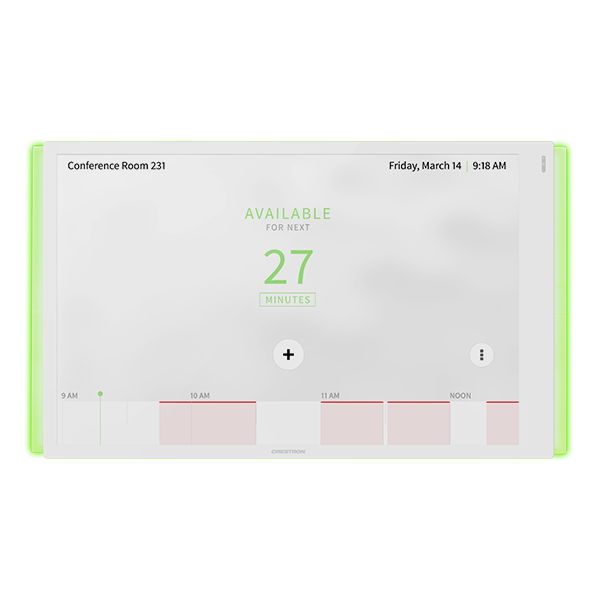 Painel de 10” para agendamento de sala com lightbar