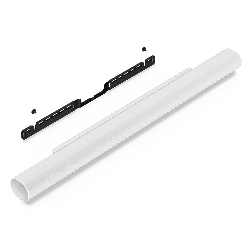 Kit Sonos com soundbar Arc Ultra e suporte de parede na cor branca