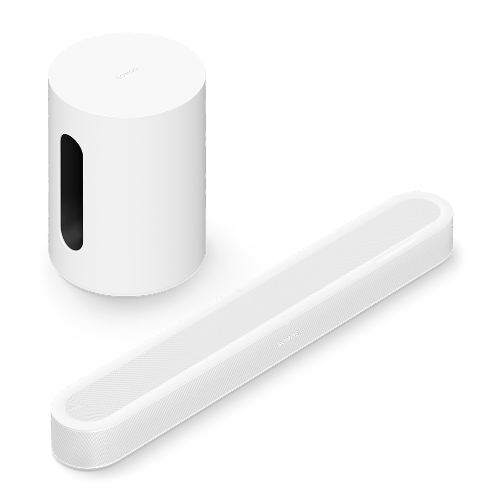 Kit de Entretenimento Sonos com Beam Ultra e Sub Mini na cor branca