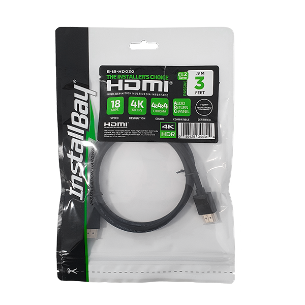 Cabo HDMI de alta velocidade com ethernet - 0,9 metros