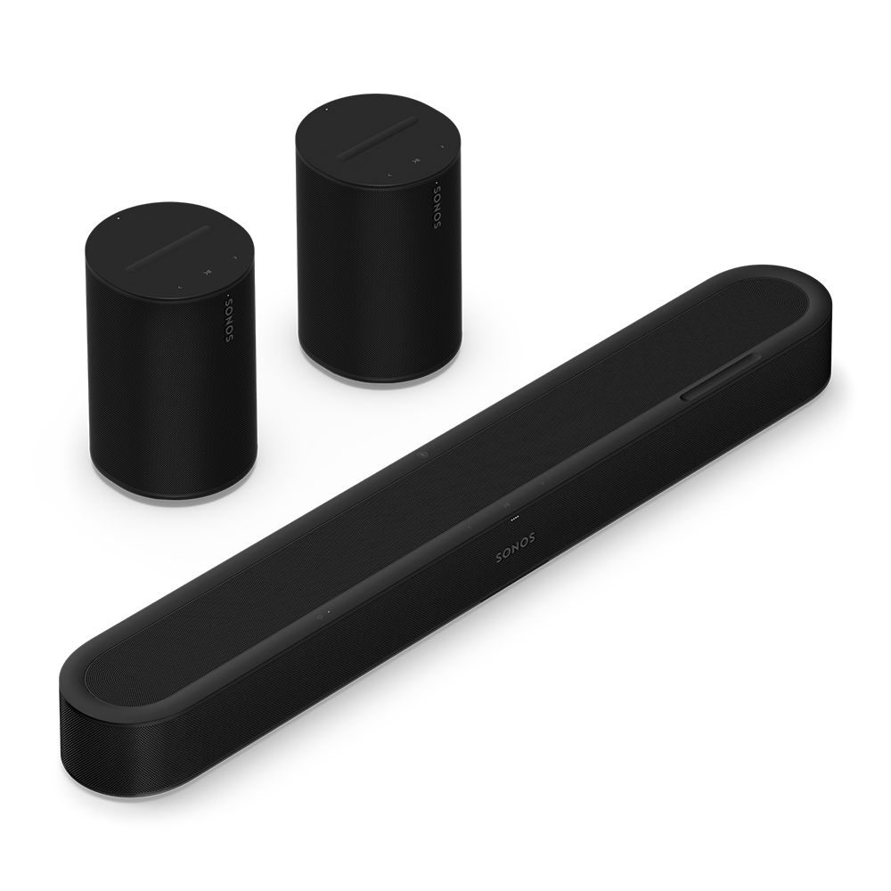 Kit Surround Sonos com Beam Ultra e dois Era 100 SL na cor preta