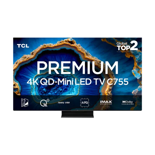 TV TCL 75'' 4K UHD QD-MiniLED com Google TV C755